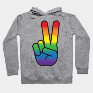 Gay pride peace sign Hoodie